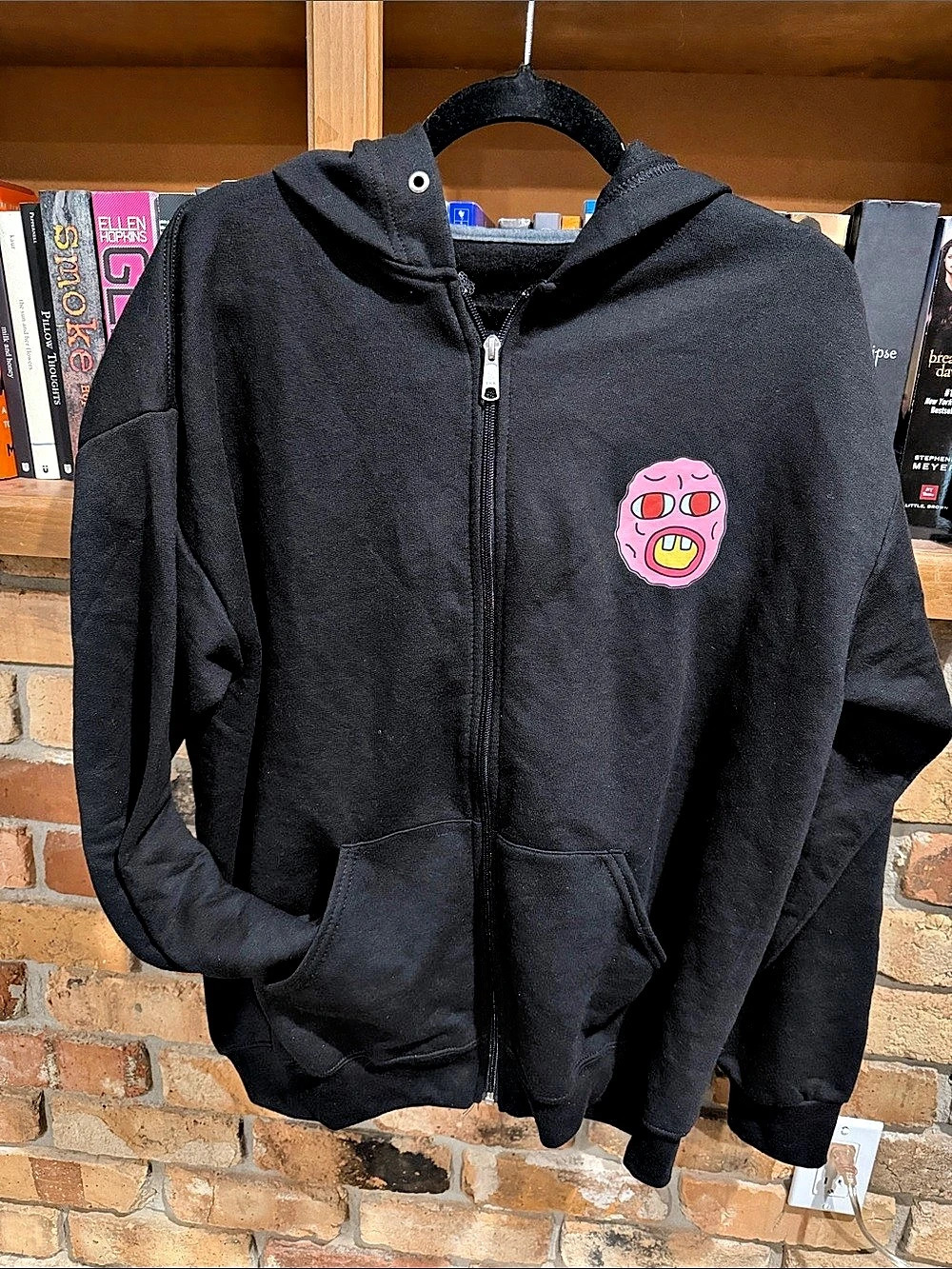 Tyler The Creator Full Zip Hoodie Black & Pink Sz Large